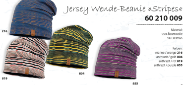 Jersey Wende-Beanie Stripes